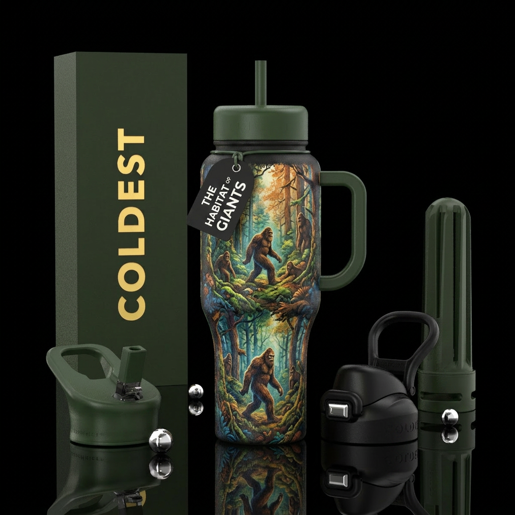 Bigfoot water bottle design
