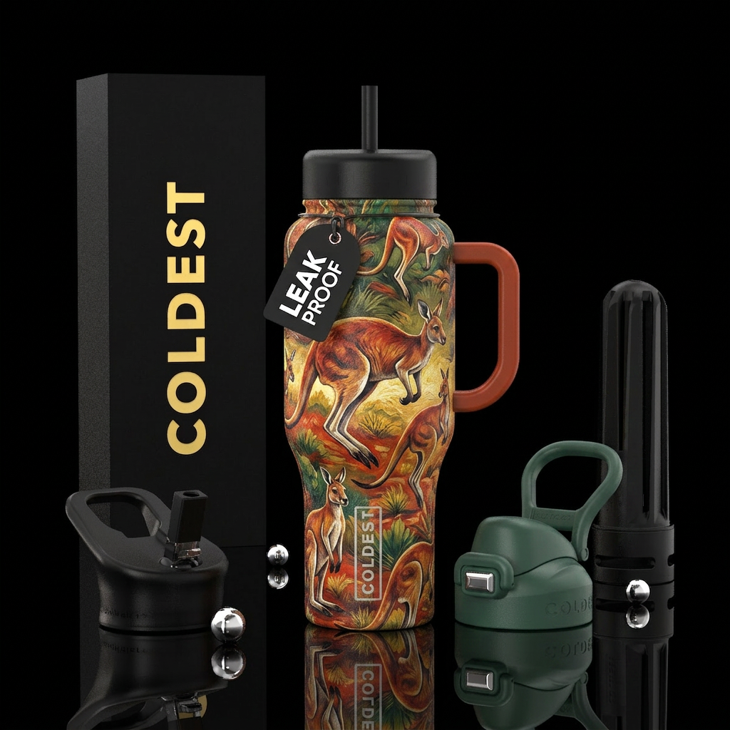 Kangaroos water bottle design