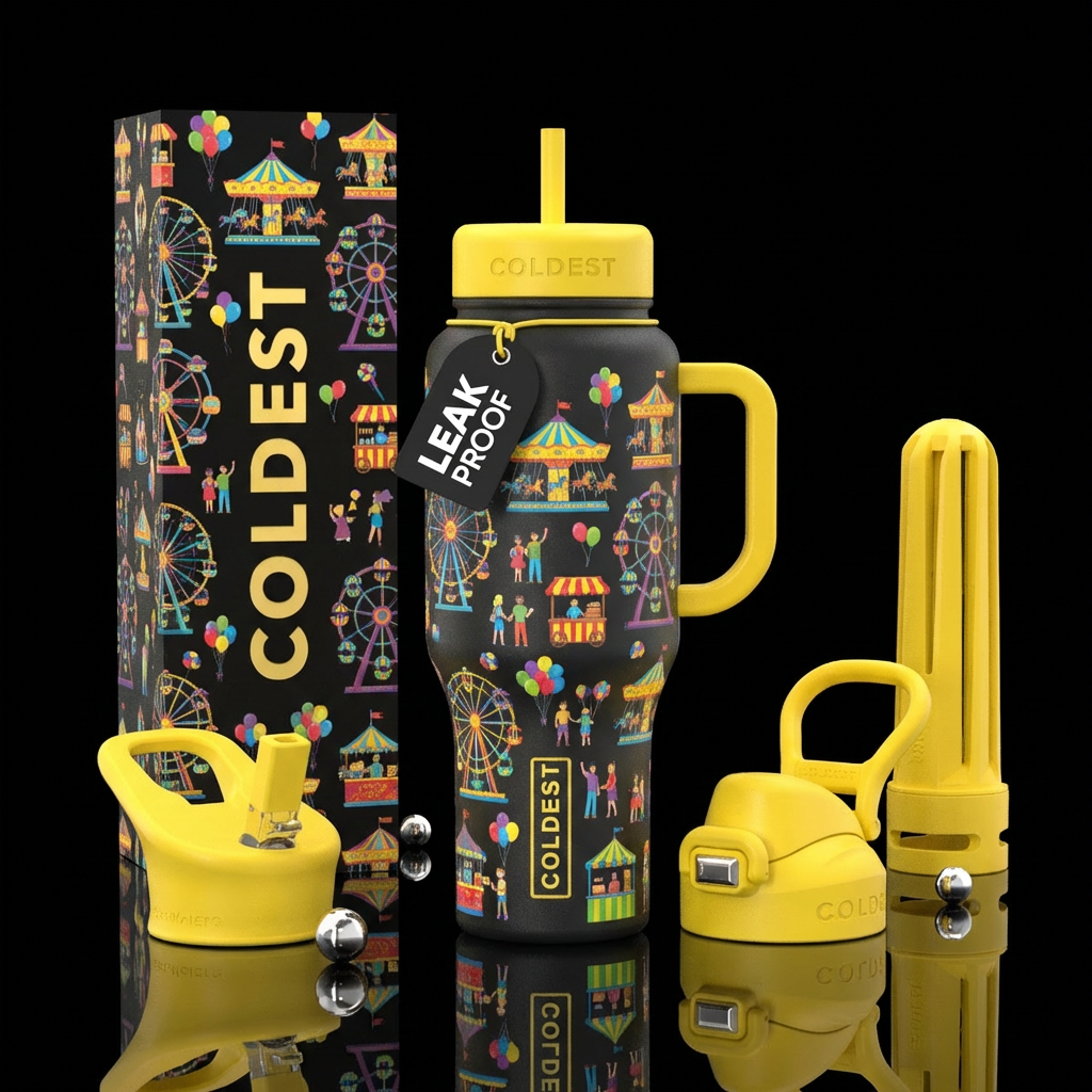 Summer faire water bottle design