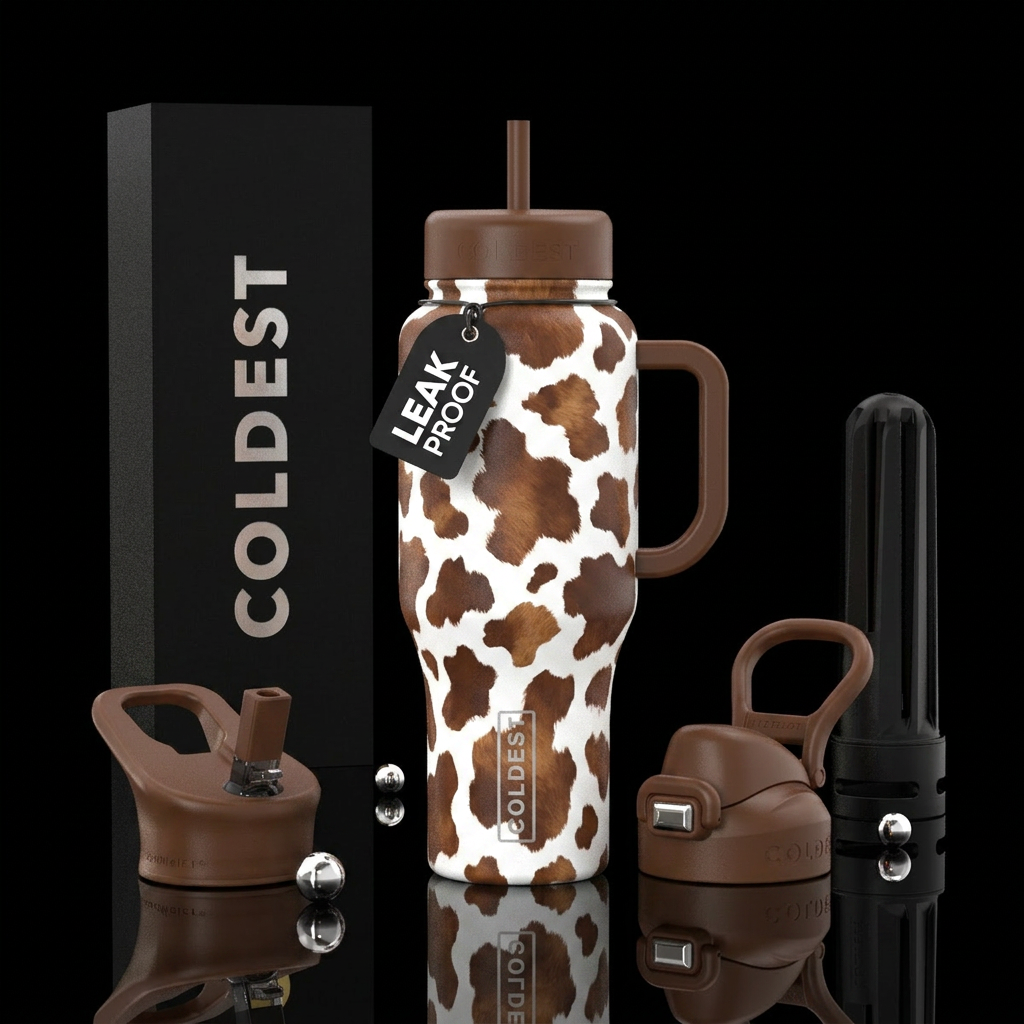 Brown Cow water bottle design