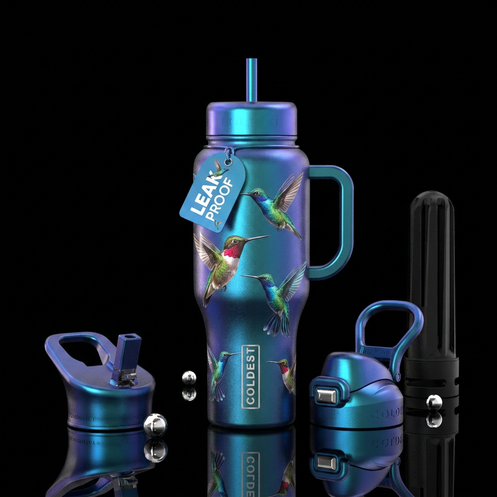 Hummingbird water bottle design