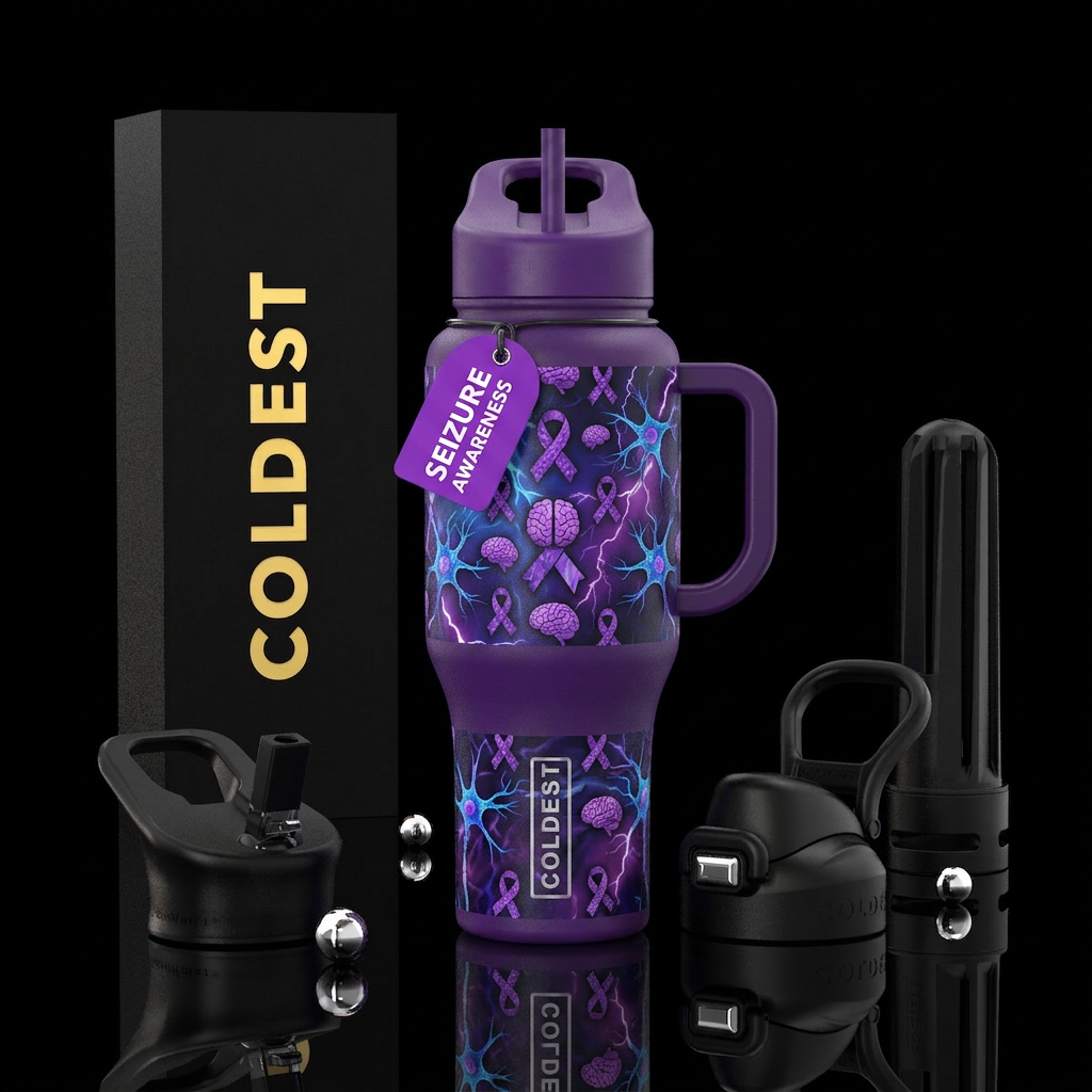 Seizure awarness water bottle design