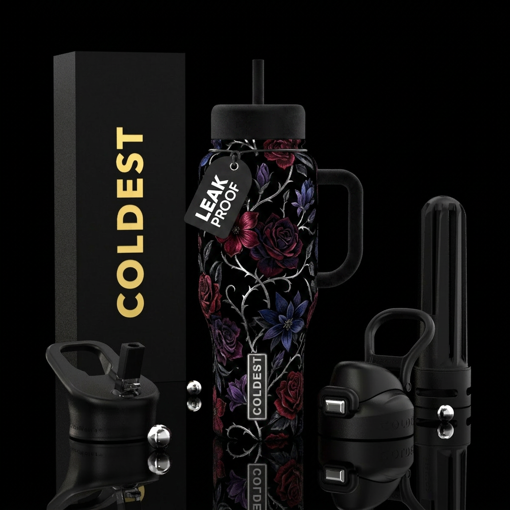 Dark romance water bottle design