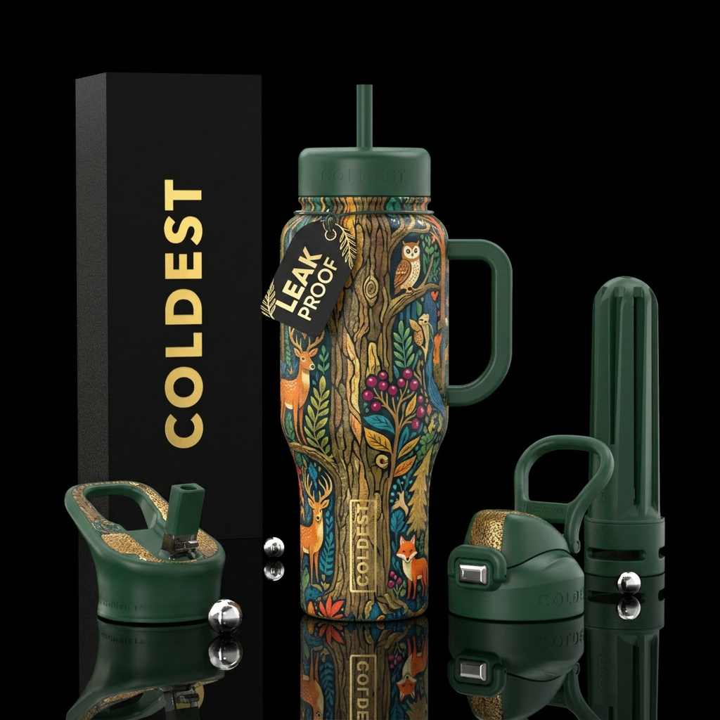 Country woods water bottle design
