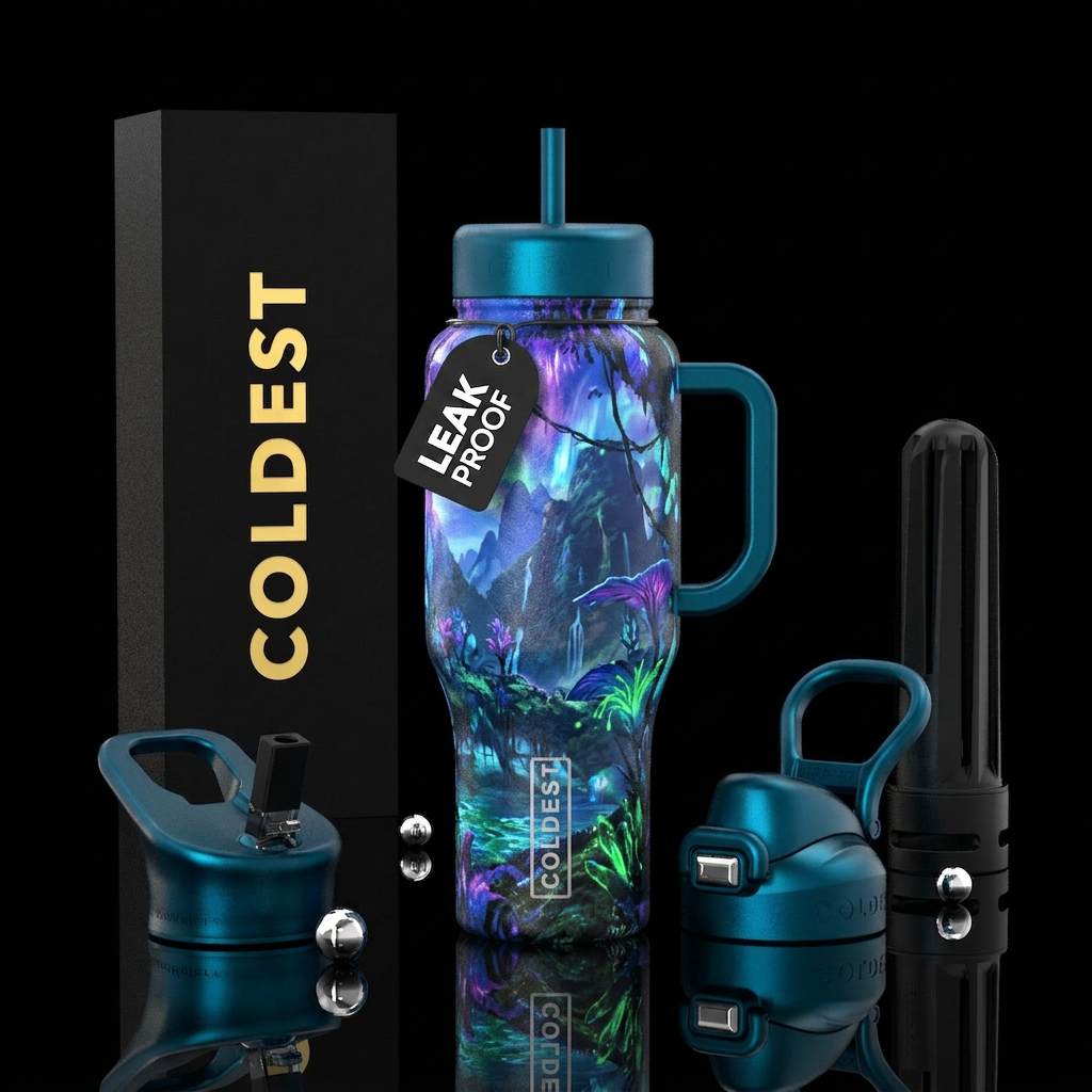 Avatar world water bottle design