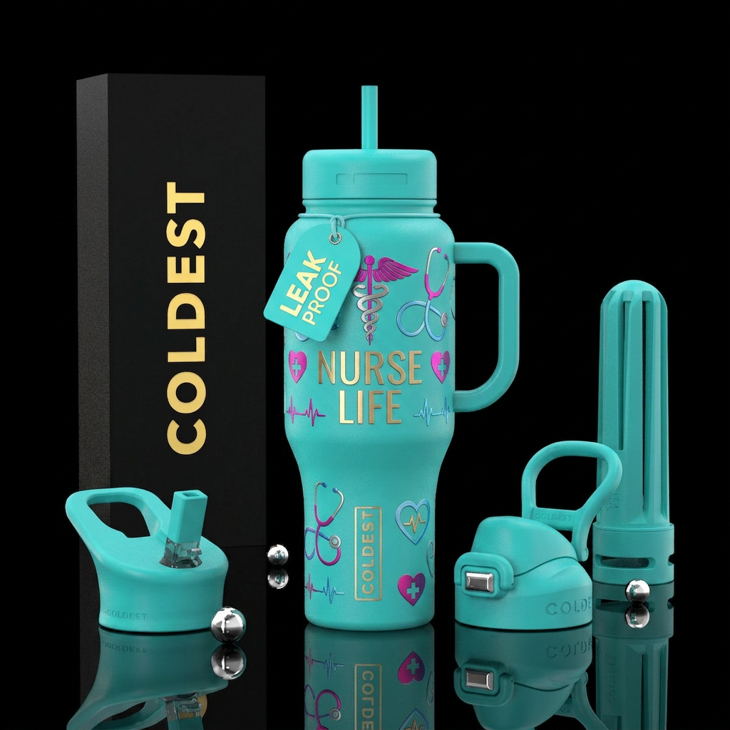 Nurse life water bottle design