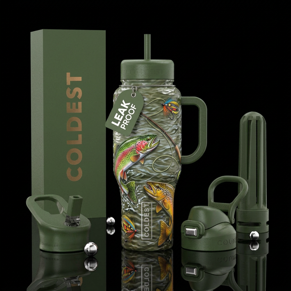 Fly fishing water bottle design
