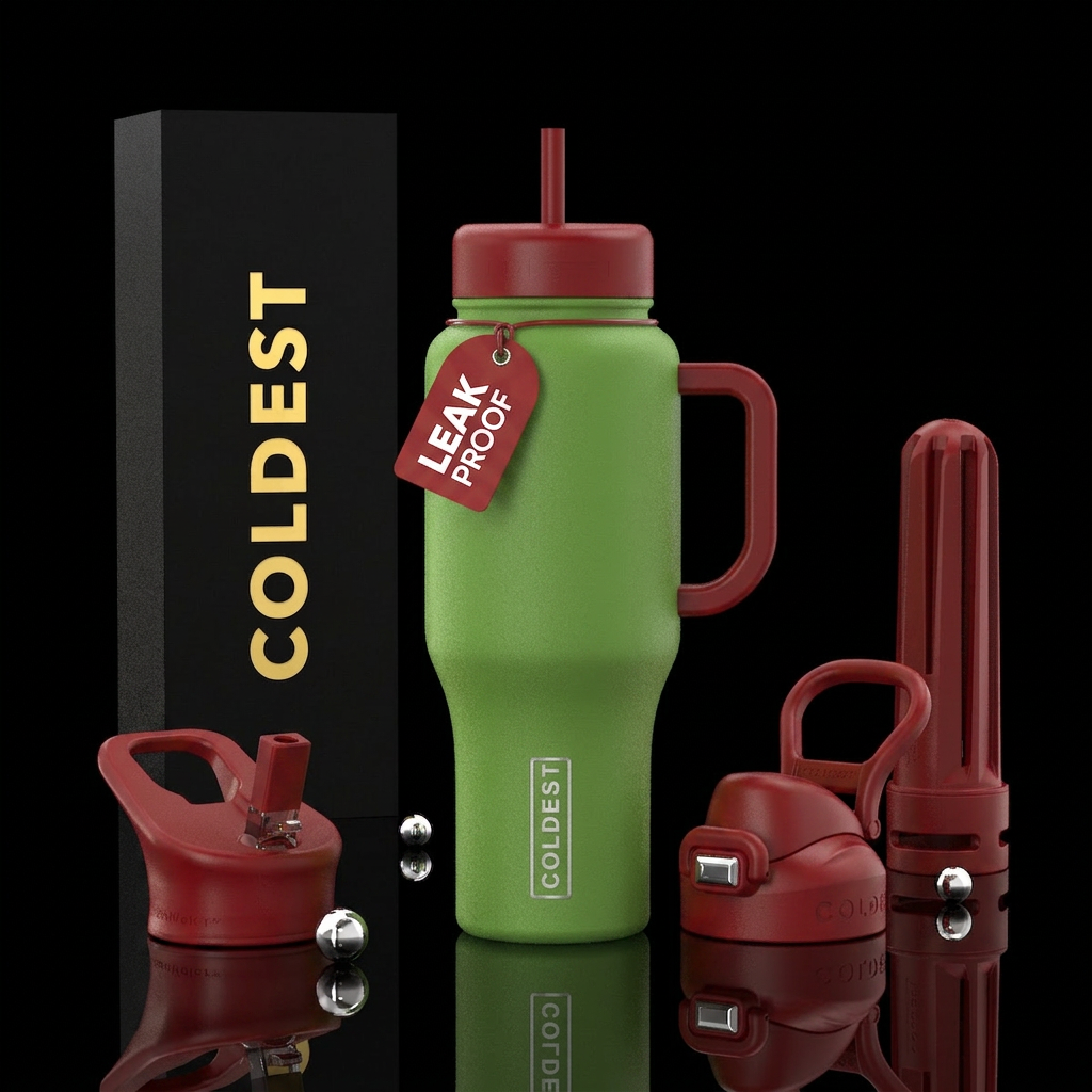 Grinch water bottle design