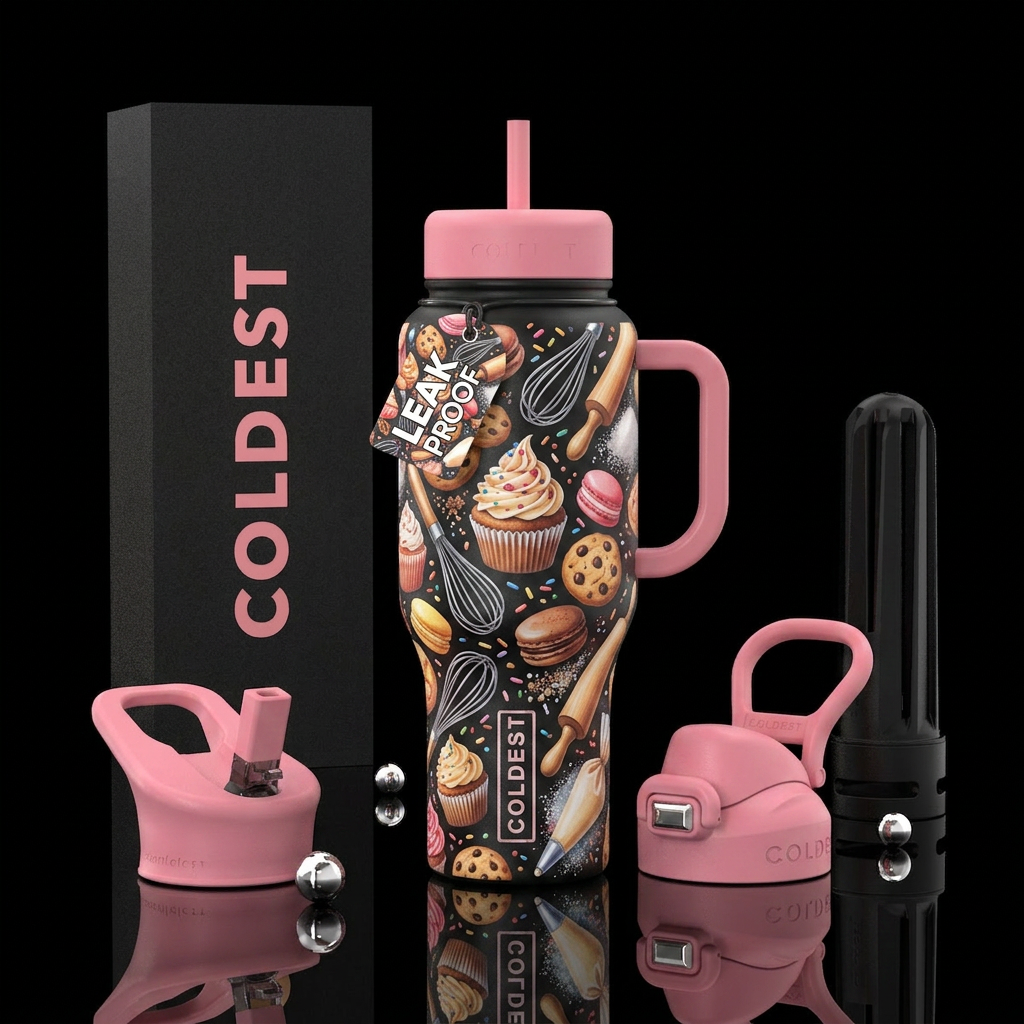 Baking goods water bottle design