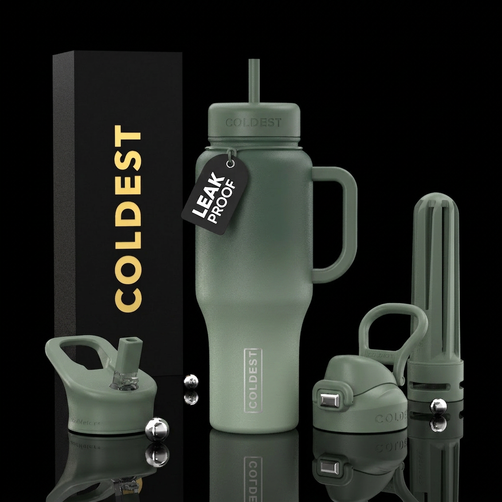 sage ombre water bottle design