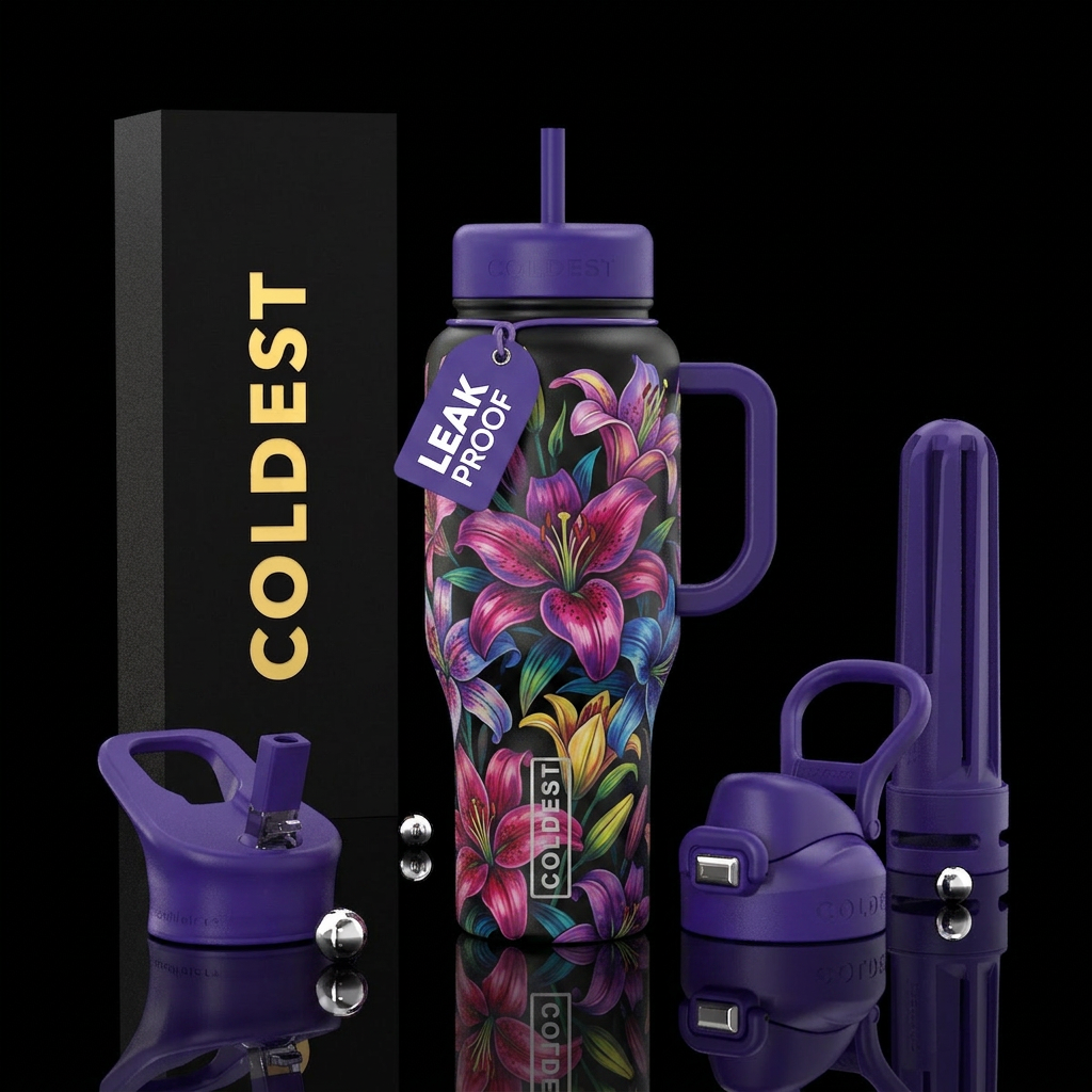 Lillies water bottle design