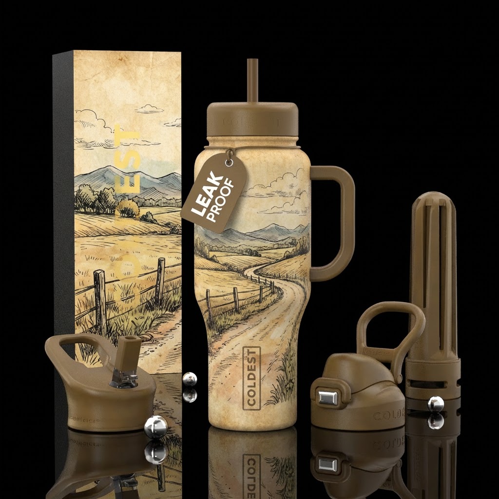 Roads Less Traveled water bottle design