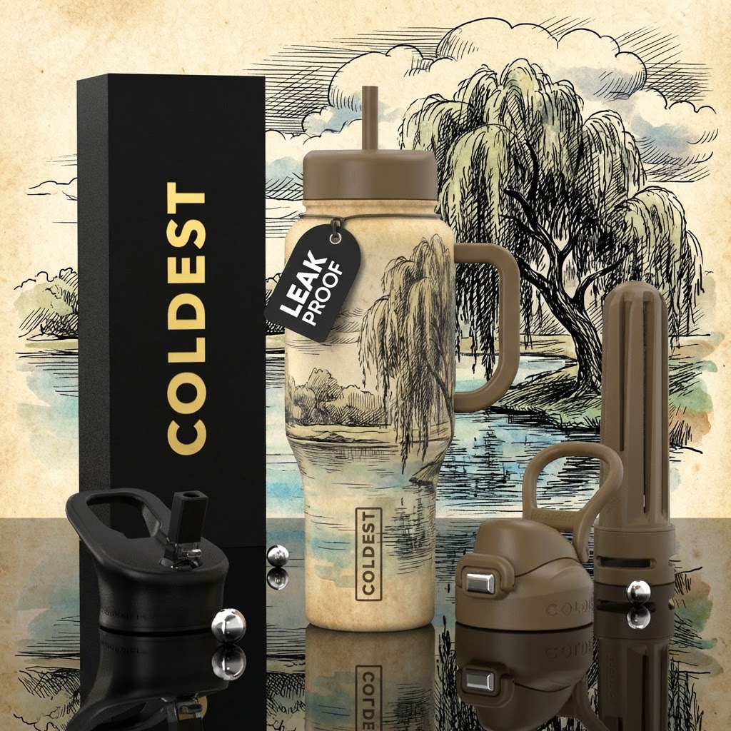 Weeping Willow water bottle design