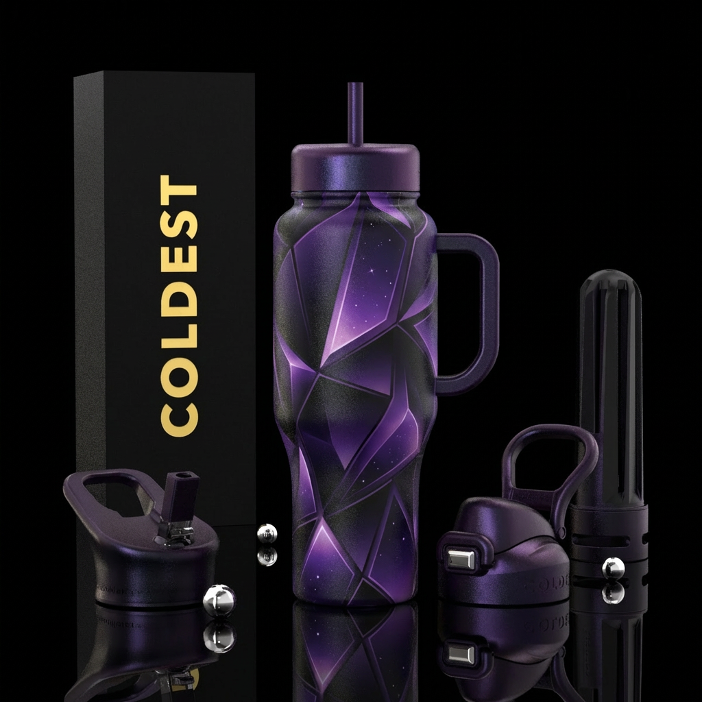 Midnight Shards water bottle design