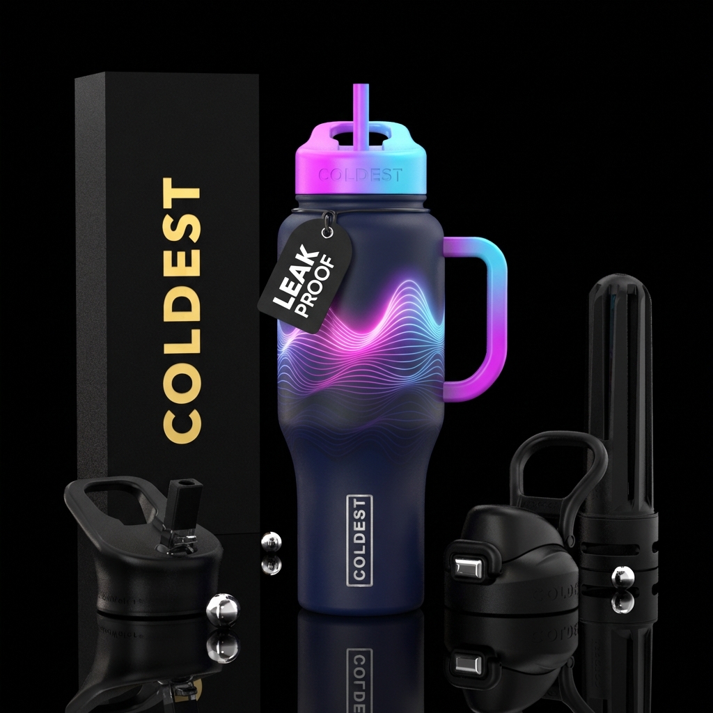 Soundwave water bottle design