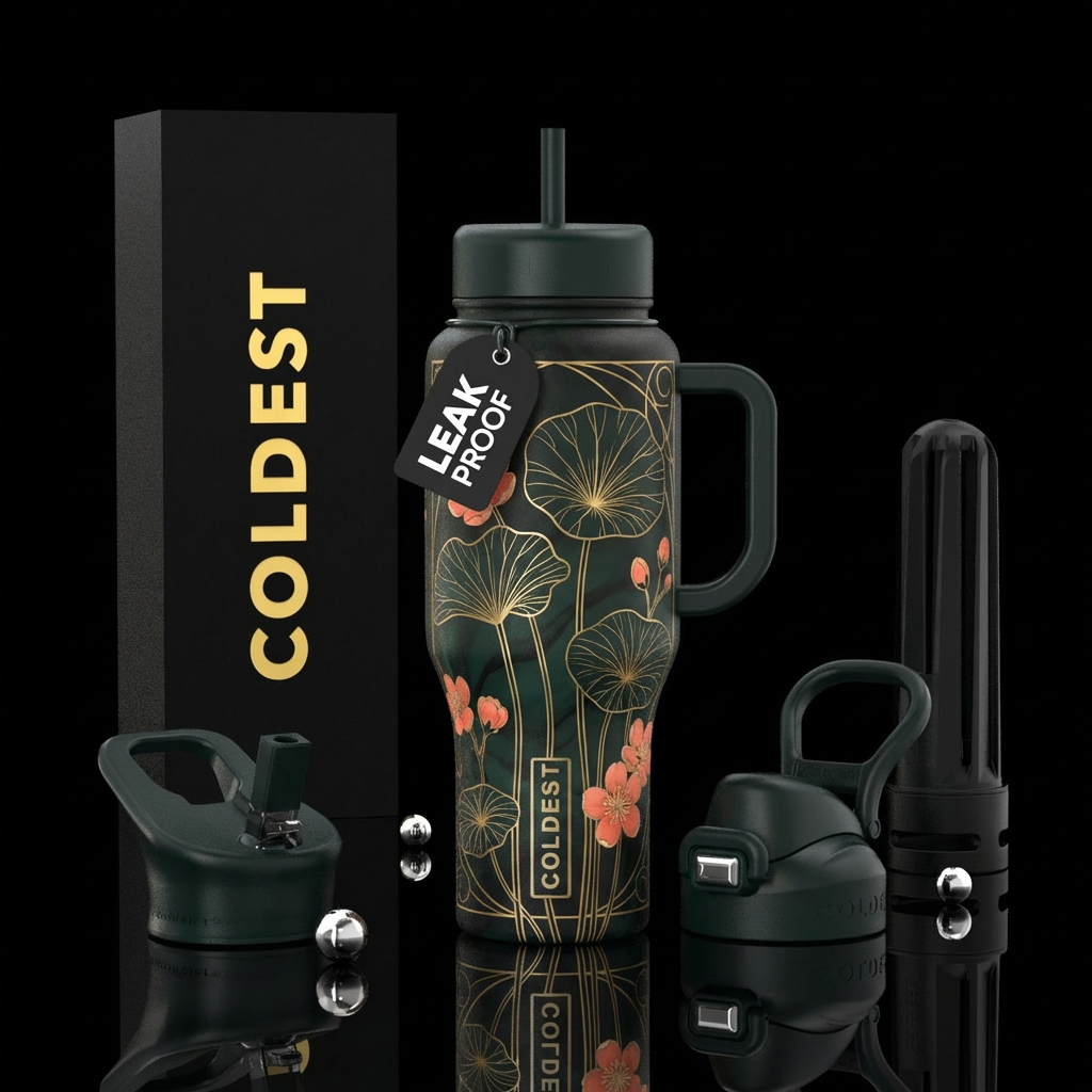 Botanical Jade water bottle design