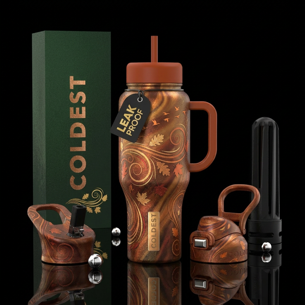 Turn Of Leaf water bottle design