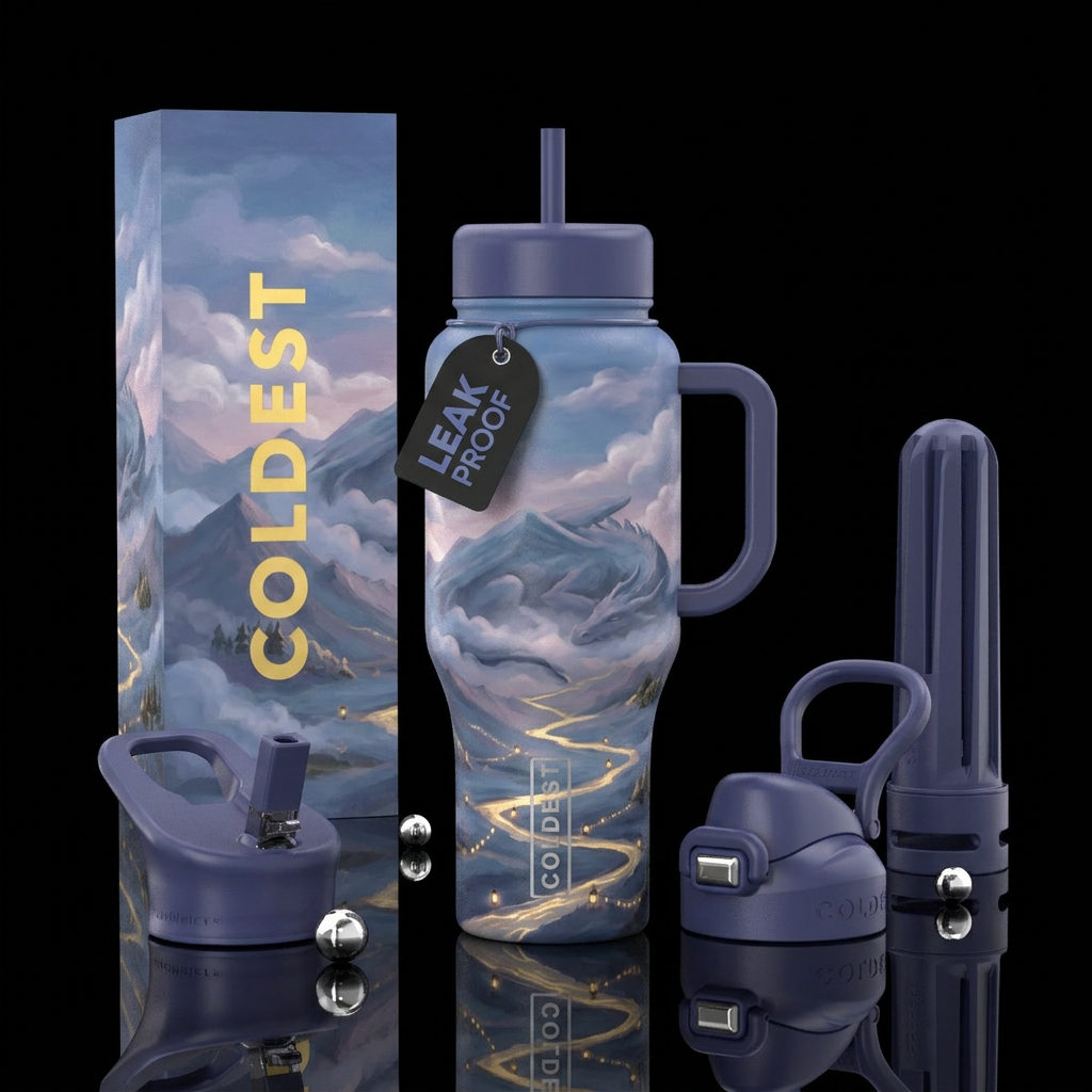 Sleeping Giant water bottle design