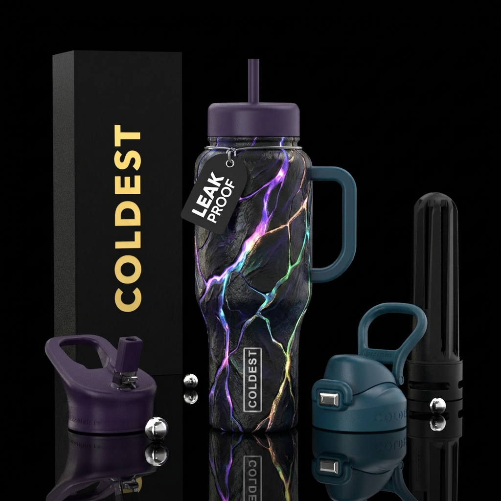 What Lies Beneath water bottle design