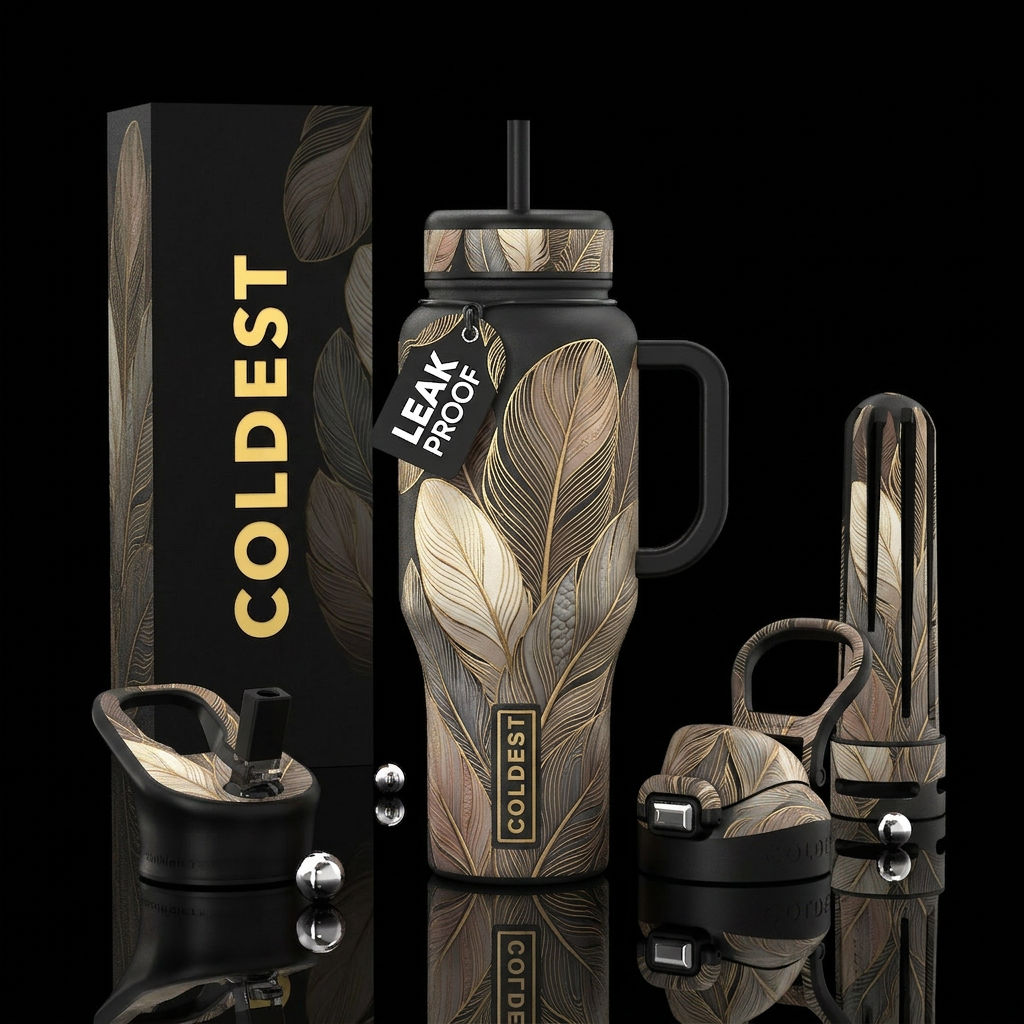 Birds of a Feather water bottle design