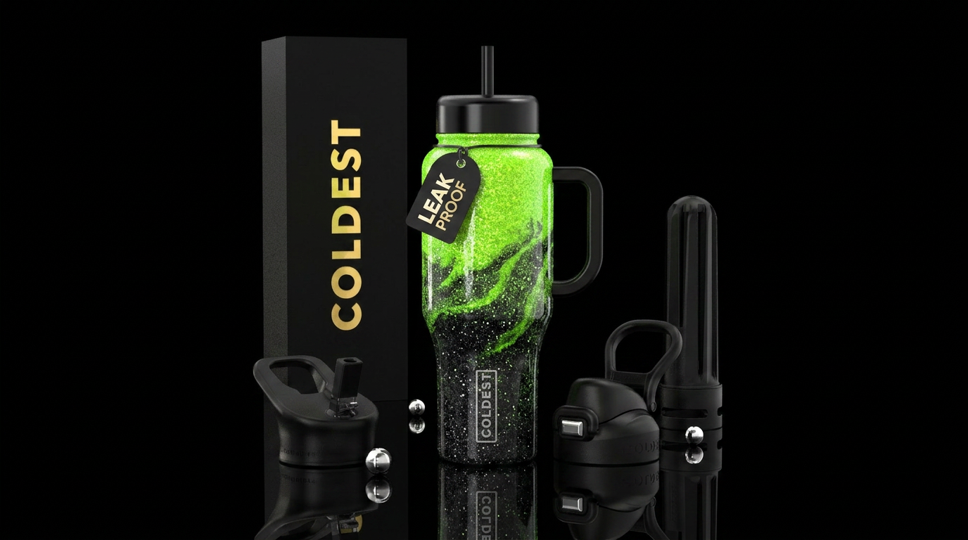Toxic Shimmer water bottle design