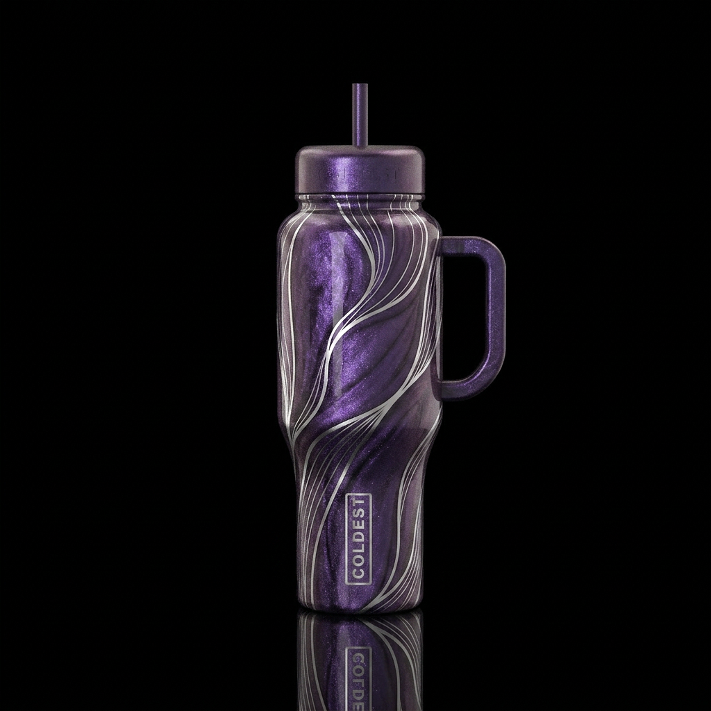 Midnight Ripple water bottle design