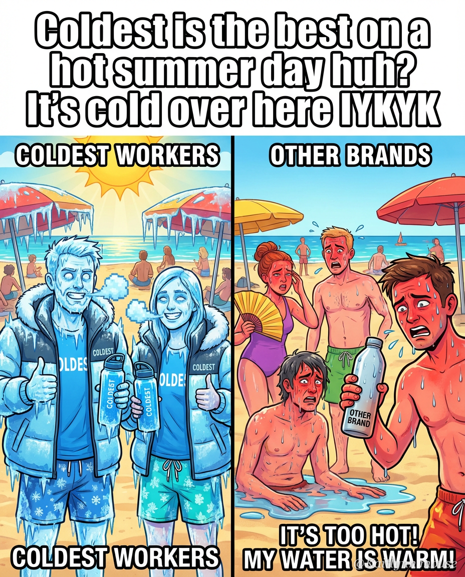 Summer day water bottle design