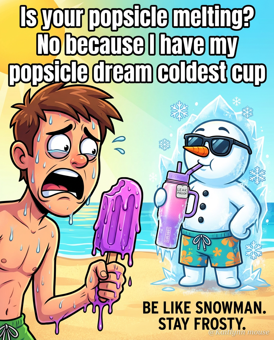 Stay frosty water bottle design