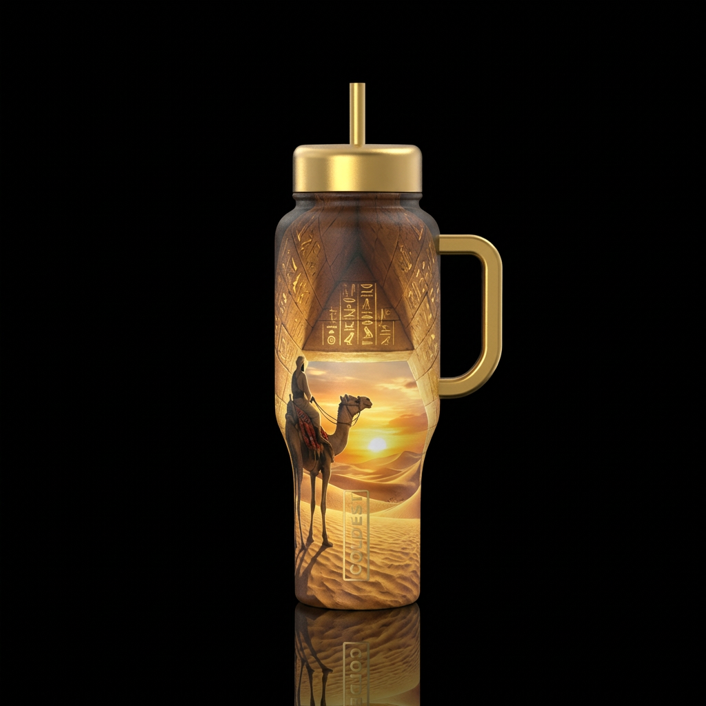 Egypt water bottle design