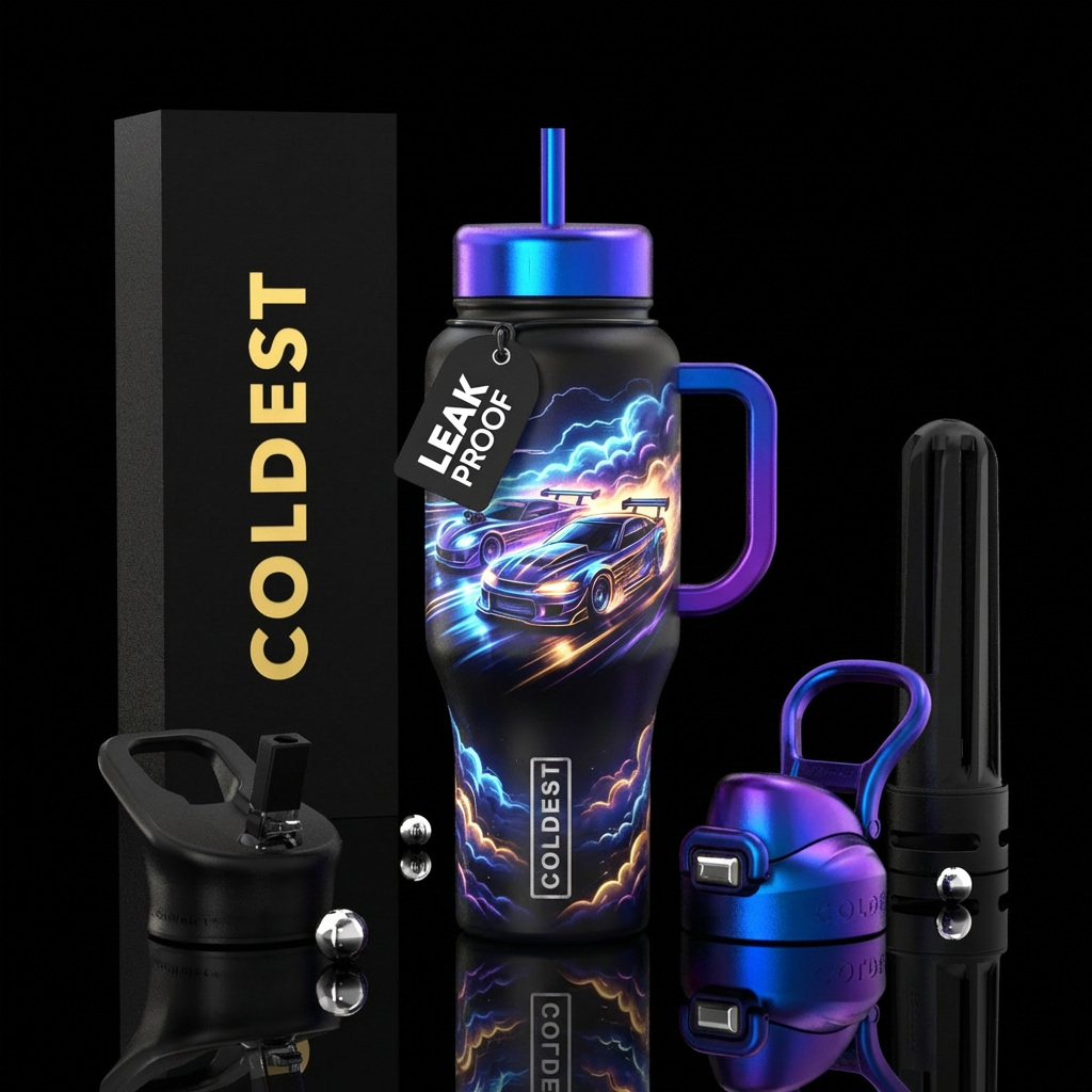 Drag race water bottle design
