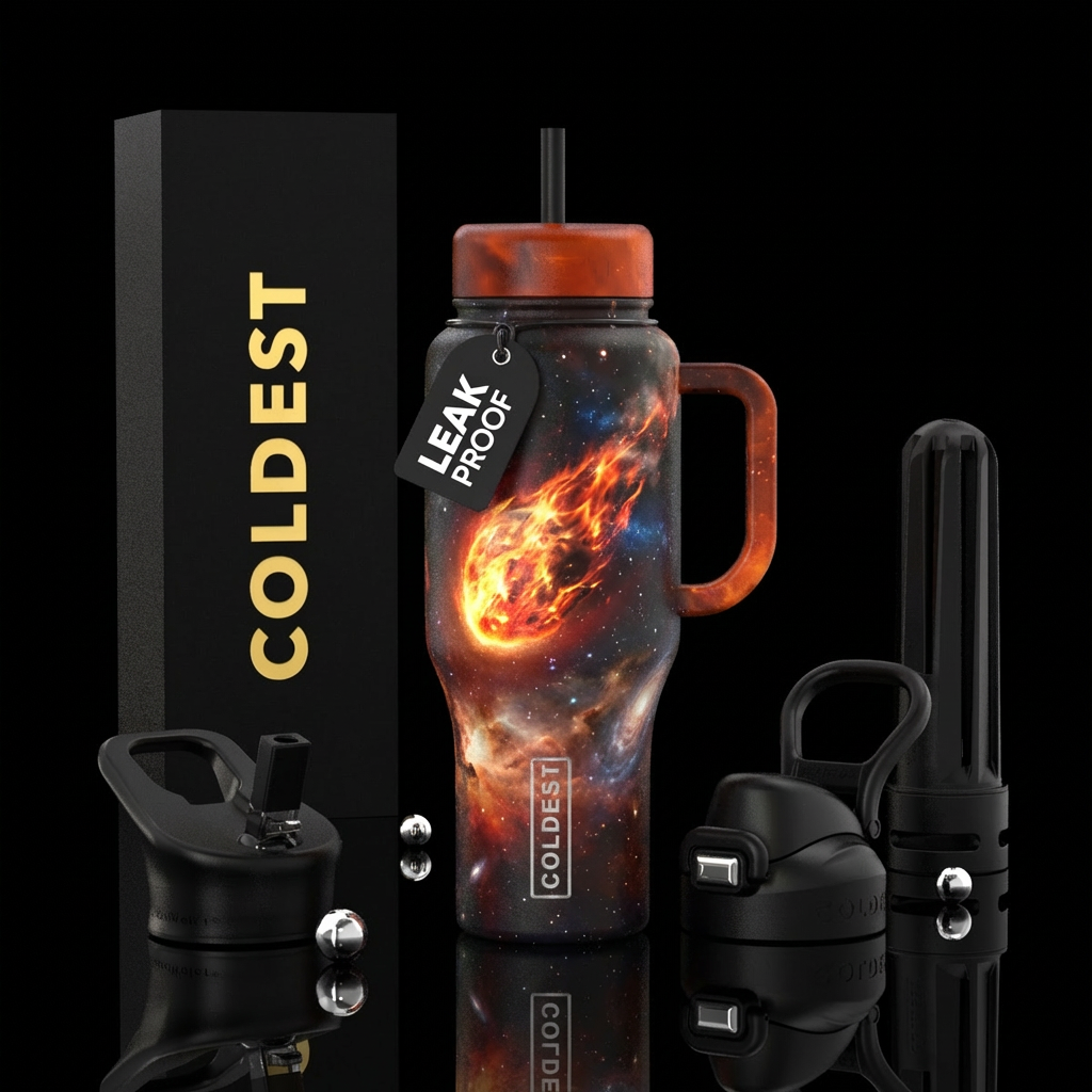 Fireball water bottle design