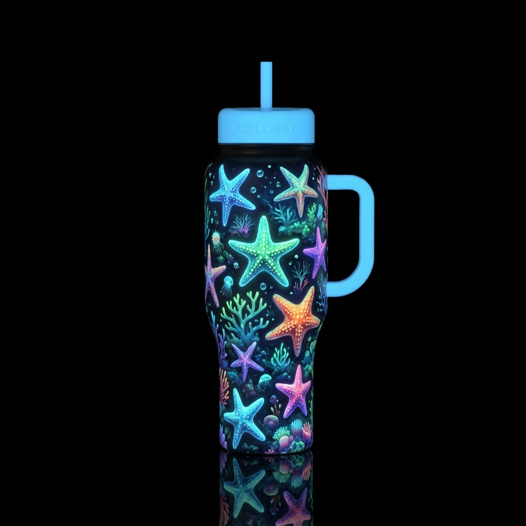 Glowie starfish water bottle design