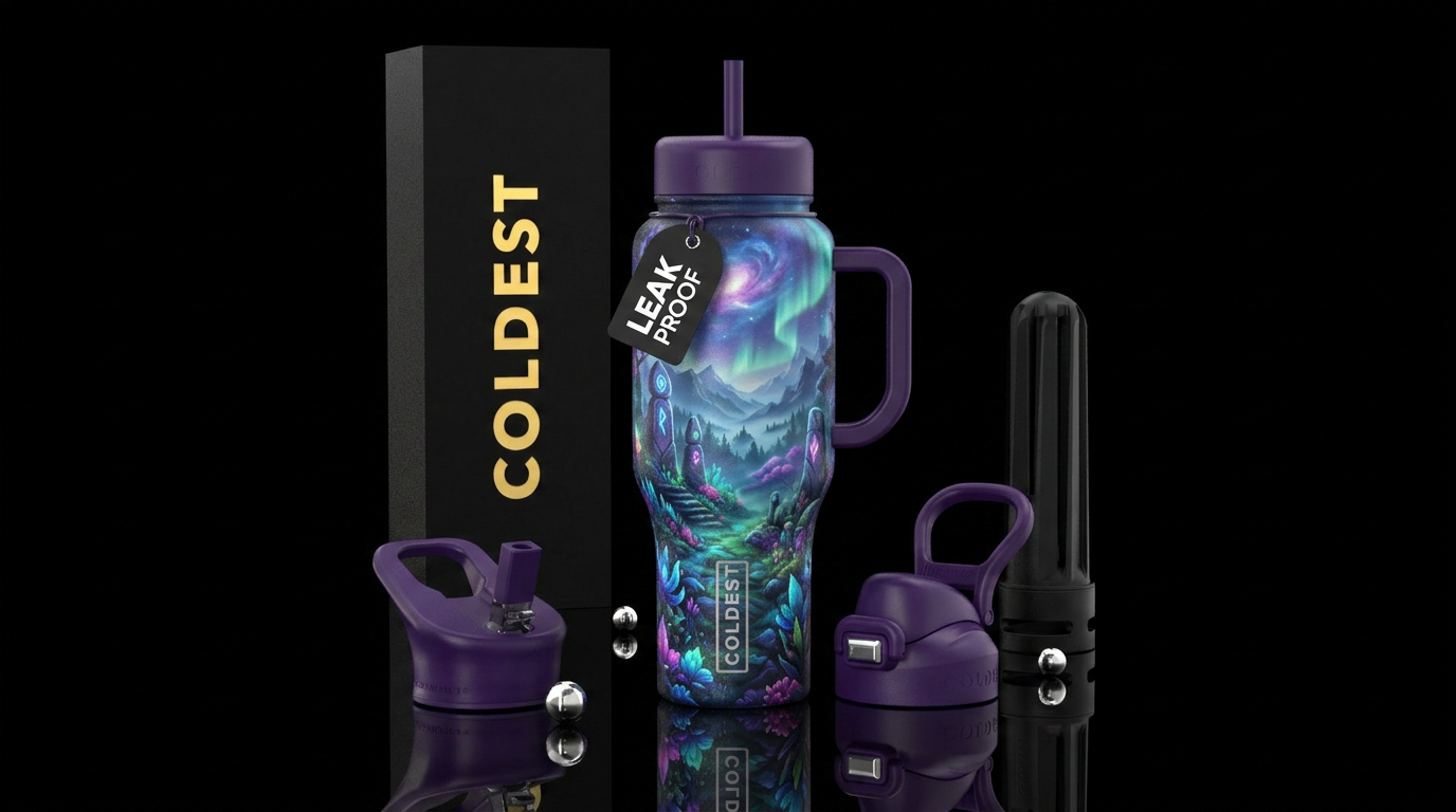Magical city water bottle design