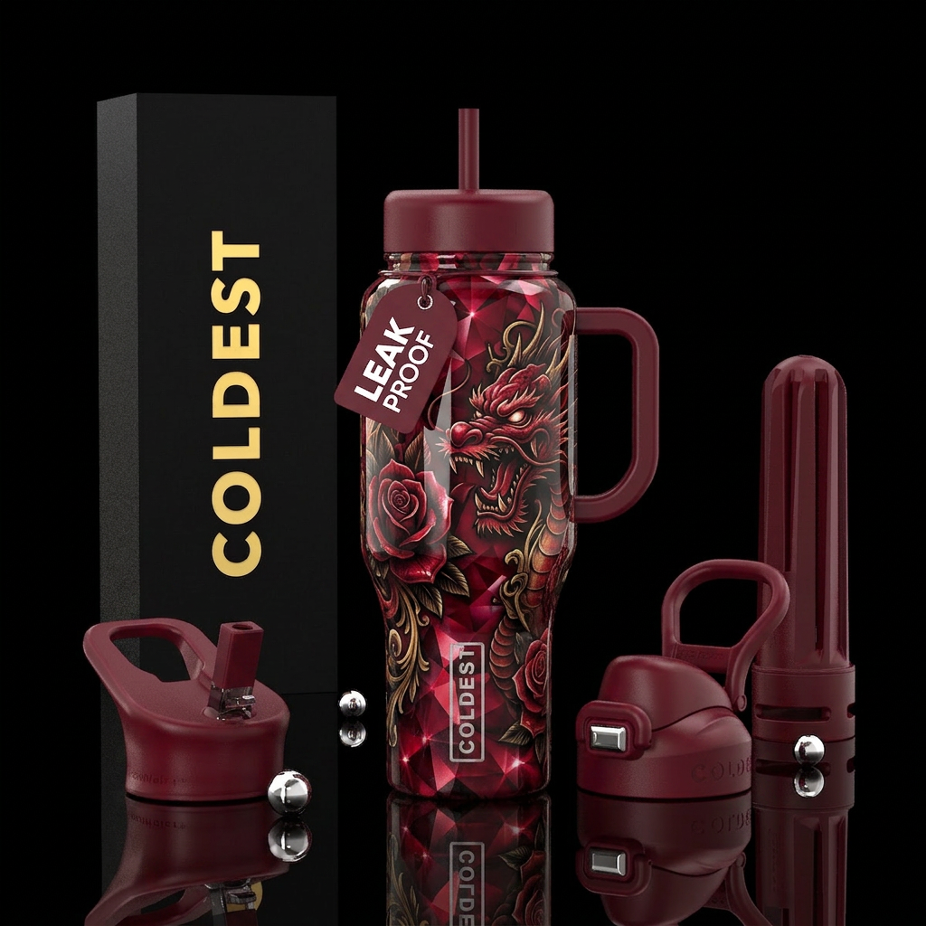 Ruby art water bottle design