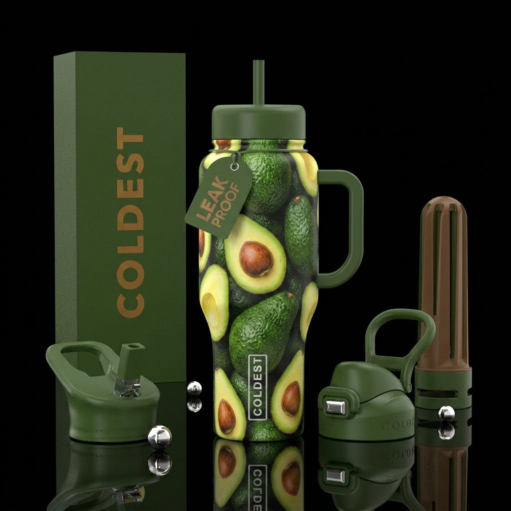 avocados 🥑 from Mexico water bottle design