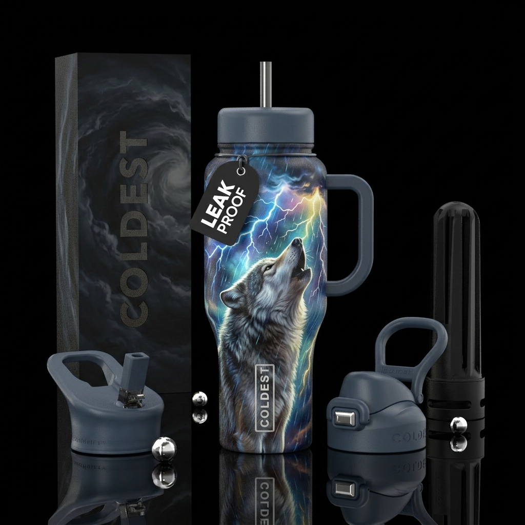 Wolf water bottle design