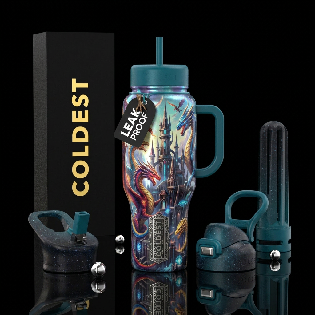 spellbinding, dragon water bottle design