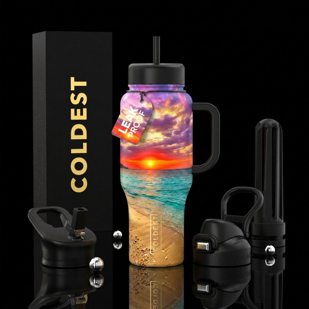 Sunset water bottle design