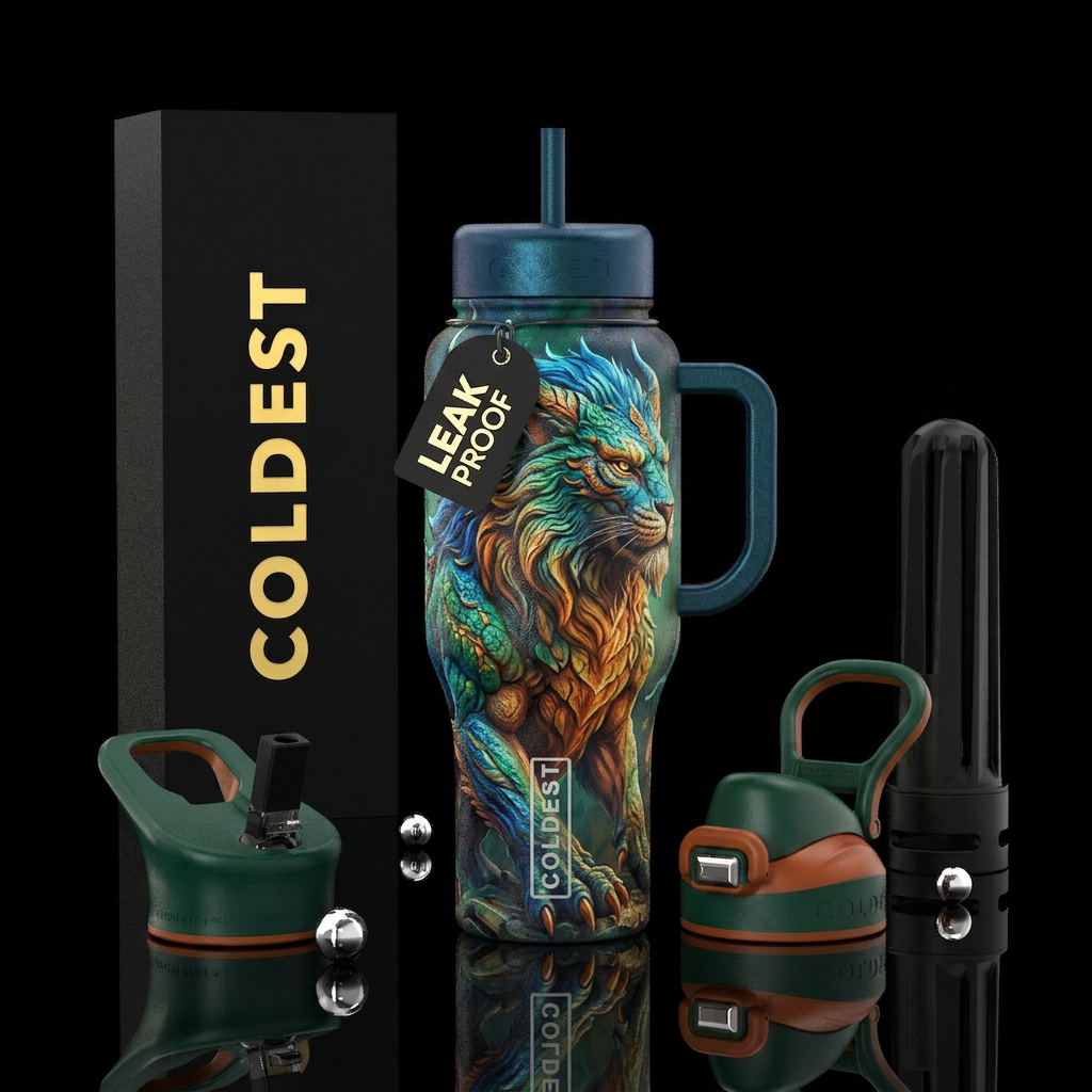Lion beast water bottle design