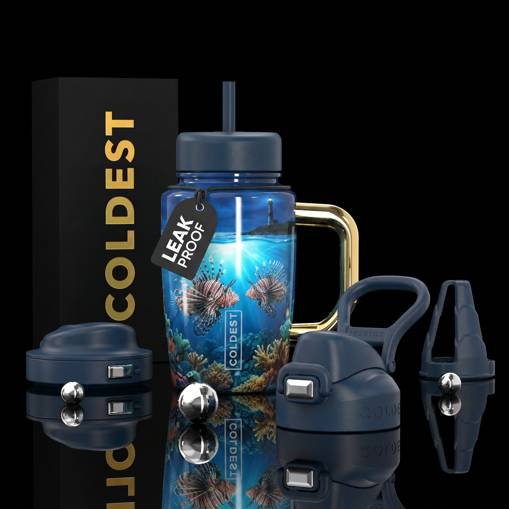 Sea lion water bottle design