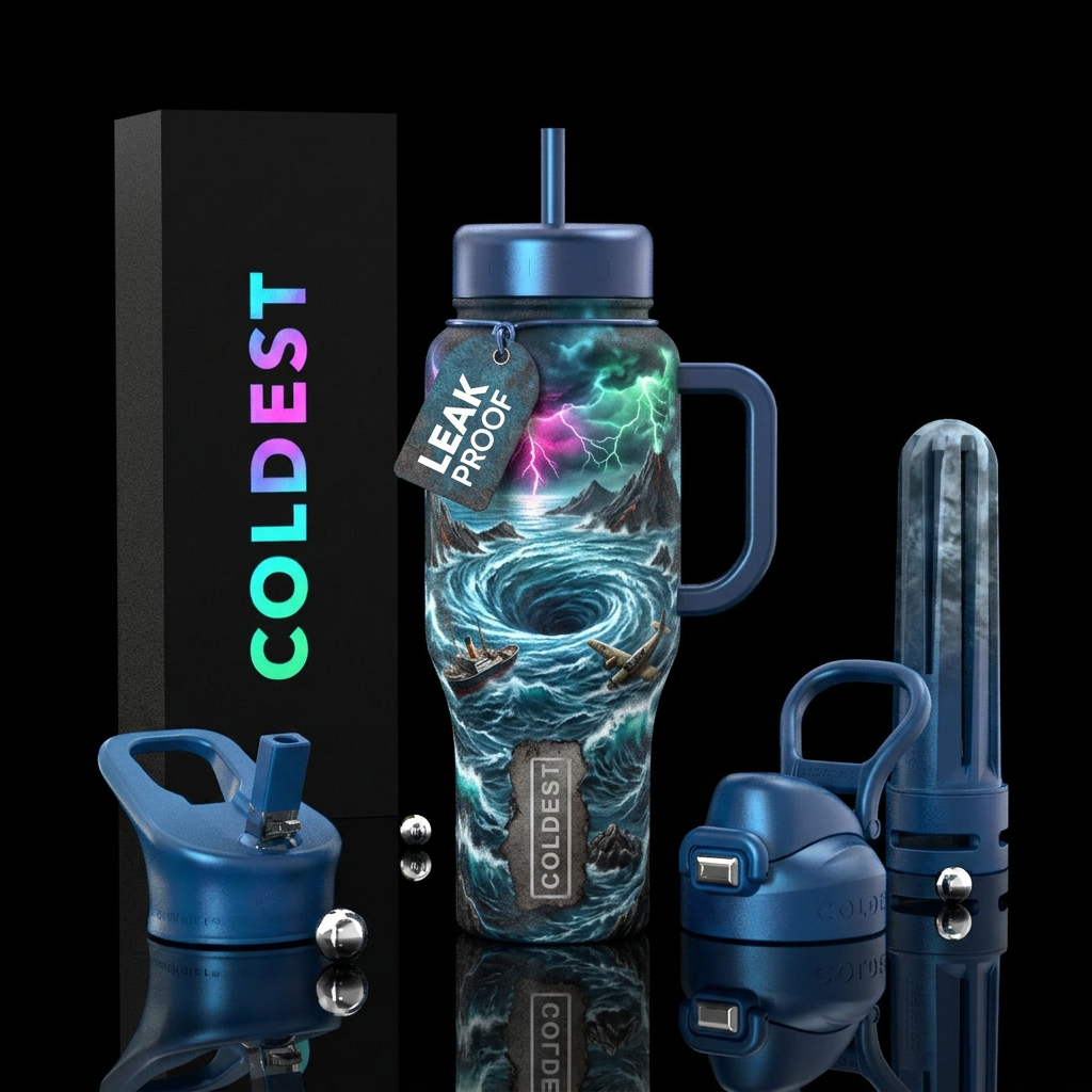 The Bermuda triangle water bottle design