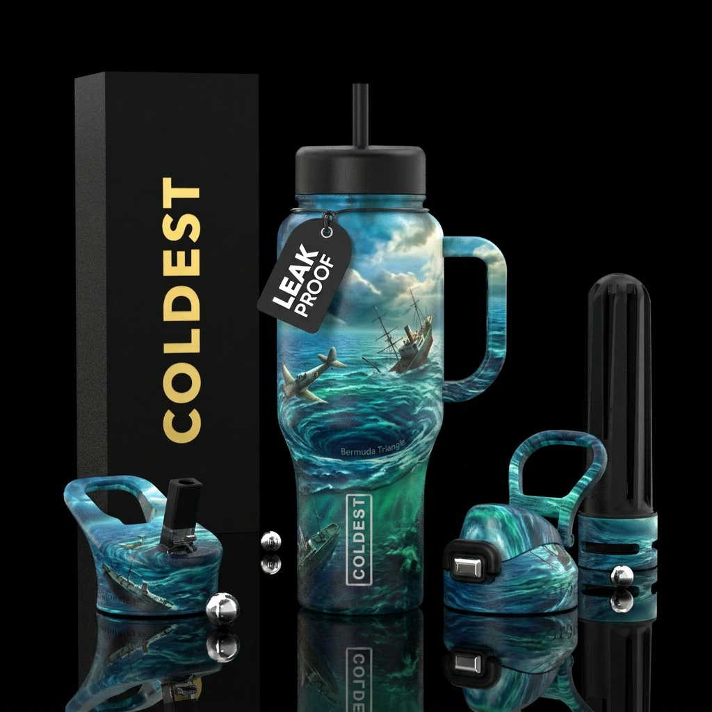 The Bermuda triangle water bottle design