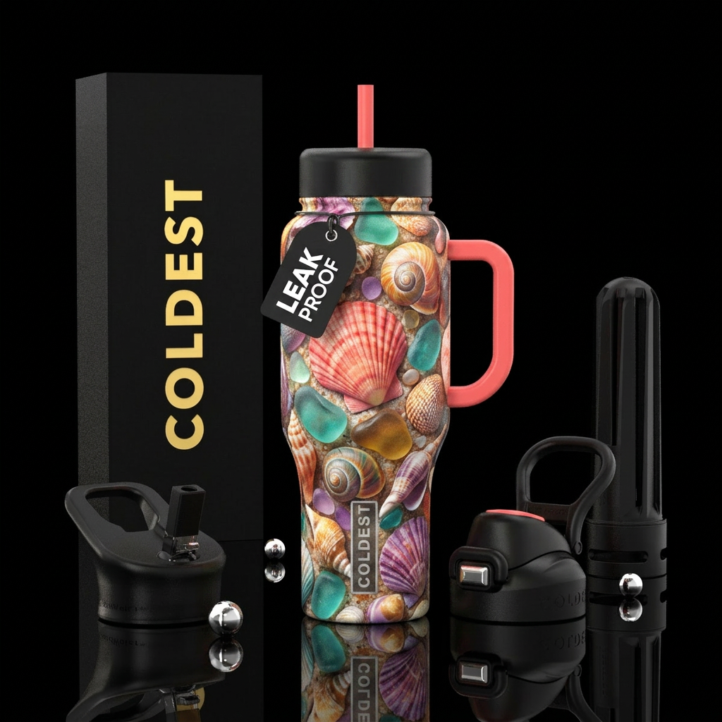Shells water bottle design