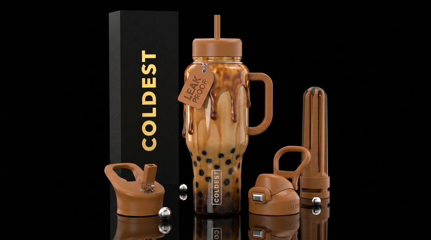 bubble tea water bottle design