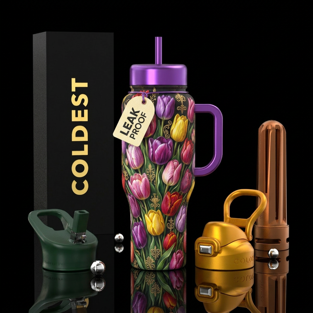 Tulips 🌷 water bottle design
