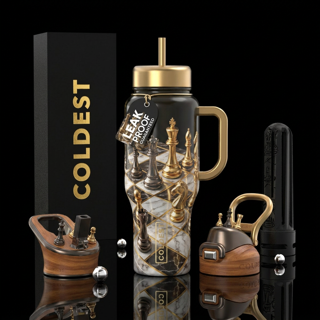 Chess water bottle design