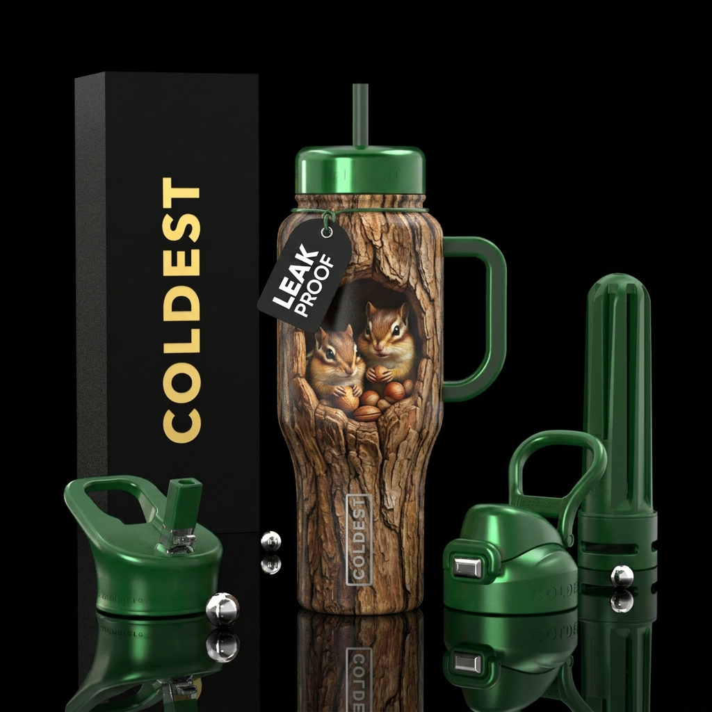 Chipmunks water bottle design
