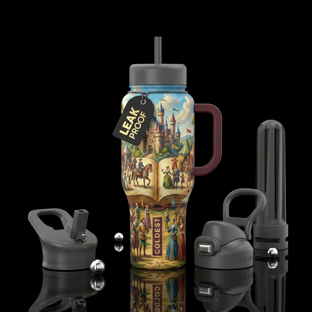Renaissance fair water bottle design