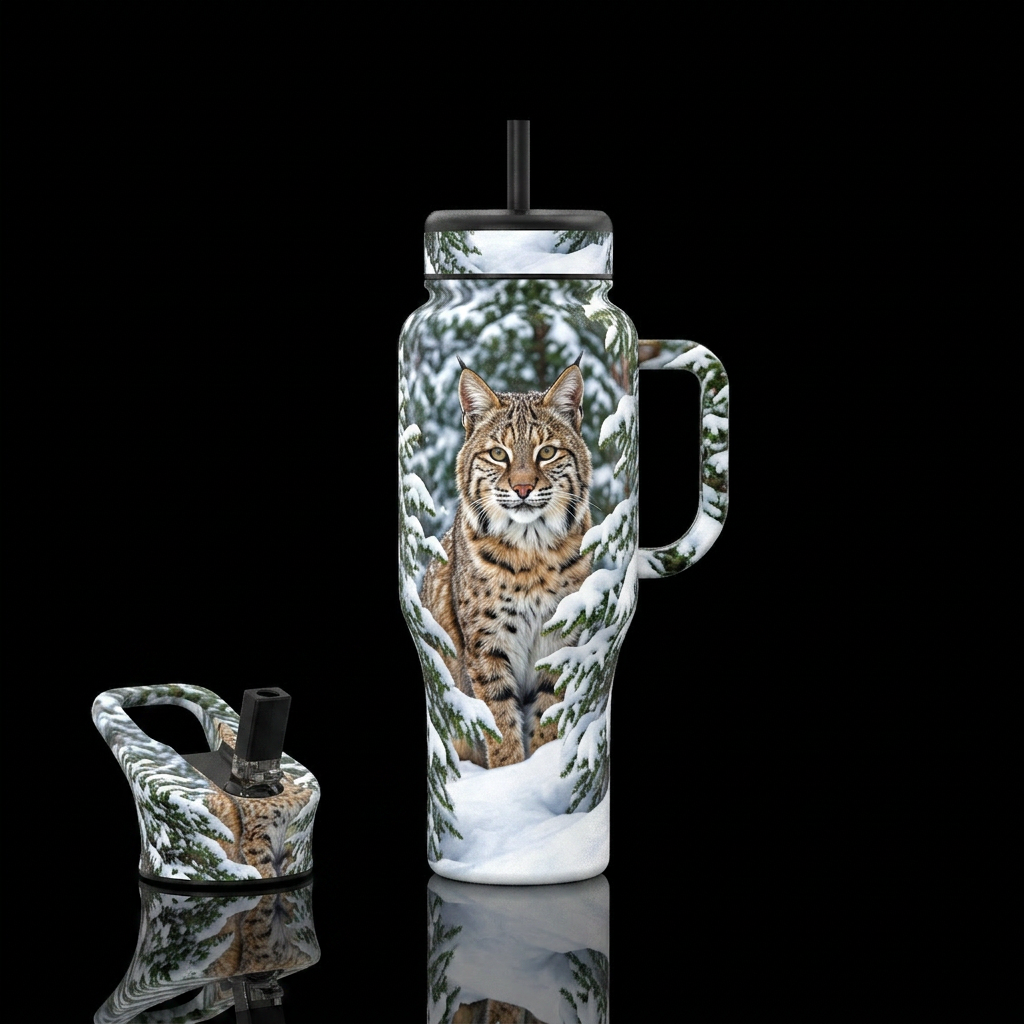 Bobcat water bottle design