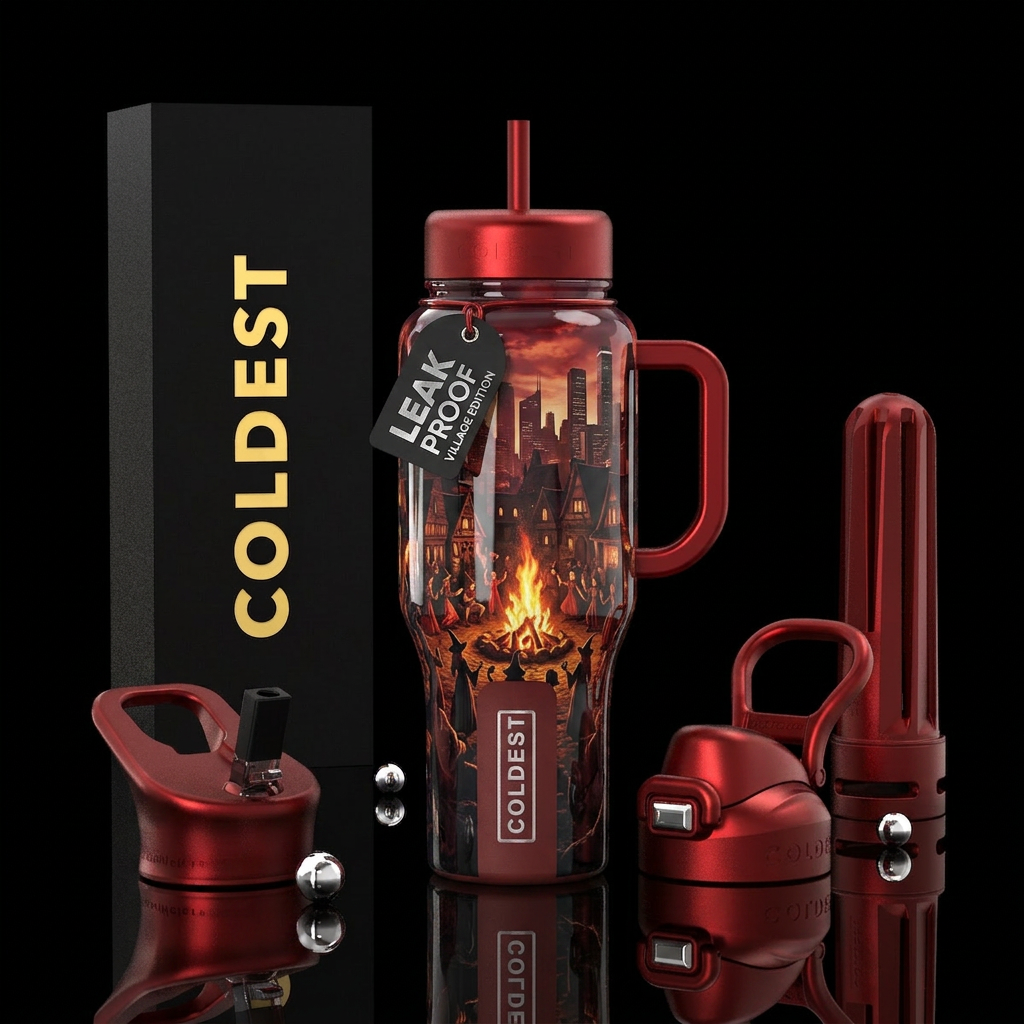Scarlet witches water bottle design